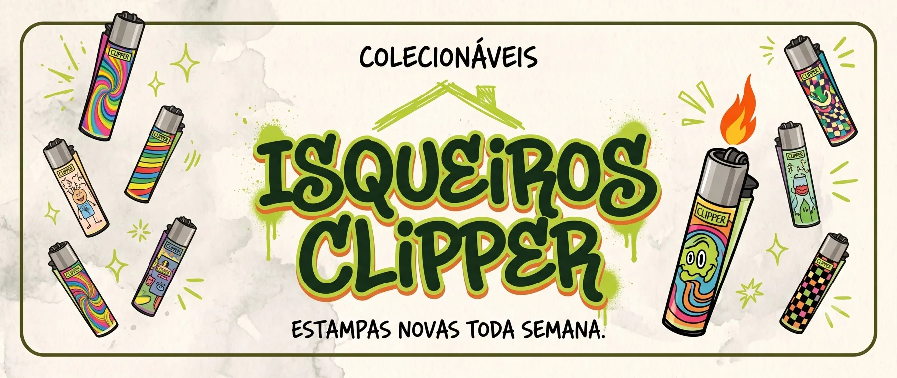 Veja mais: Isqueiros Clipper originais - recarregaveis e cole