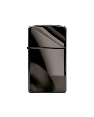 ZIPPO SLIM HIGH POLISH BLACK LOGO