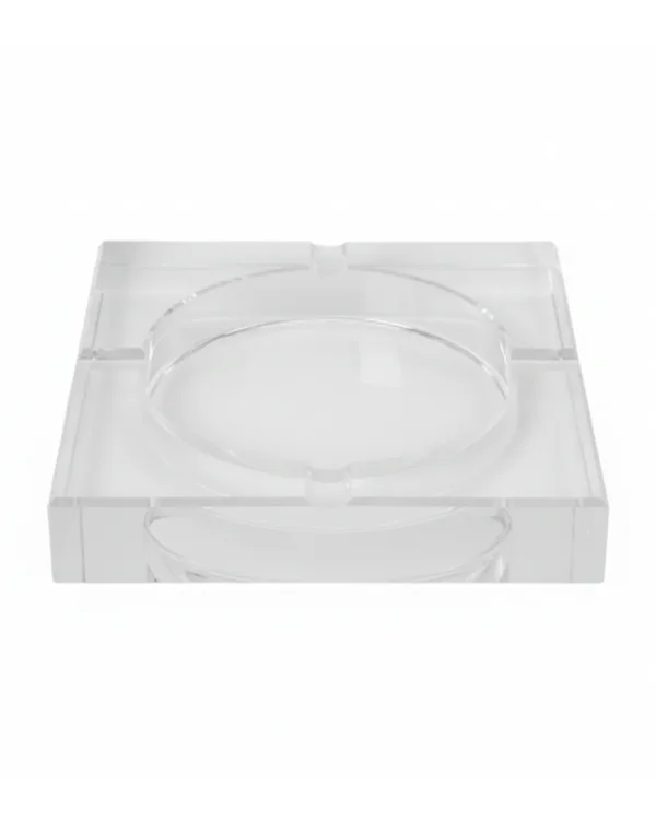 CINZEIRO P/4 CHARUTOS NERONE SQUARE 20X20CM CRISTA