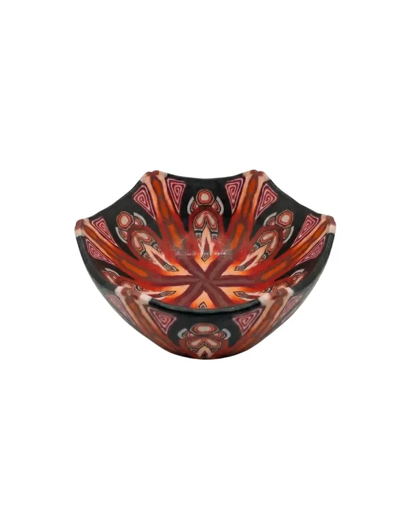CUIA DE CERAMICA PLASTICA GRANDE - PRETO/VERMELHO/
