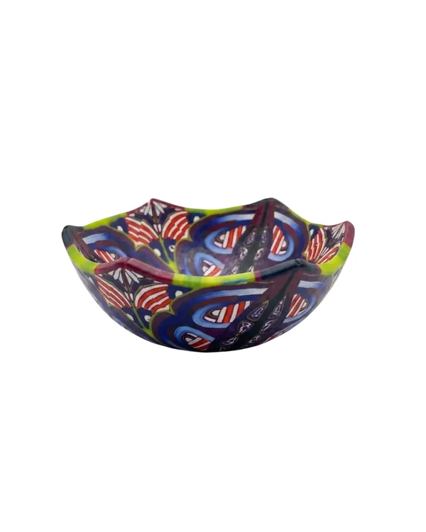 CUIA DE CERAMICA PLASTICA GRANDE - ROXO/VERDE/BRAN