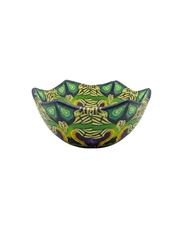 CUIA DE CERAMICA PLASTICA GRANDE - ROXO/VERDE/AMAR