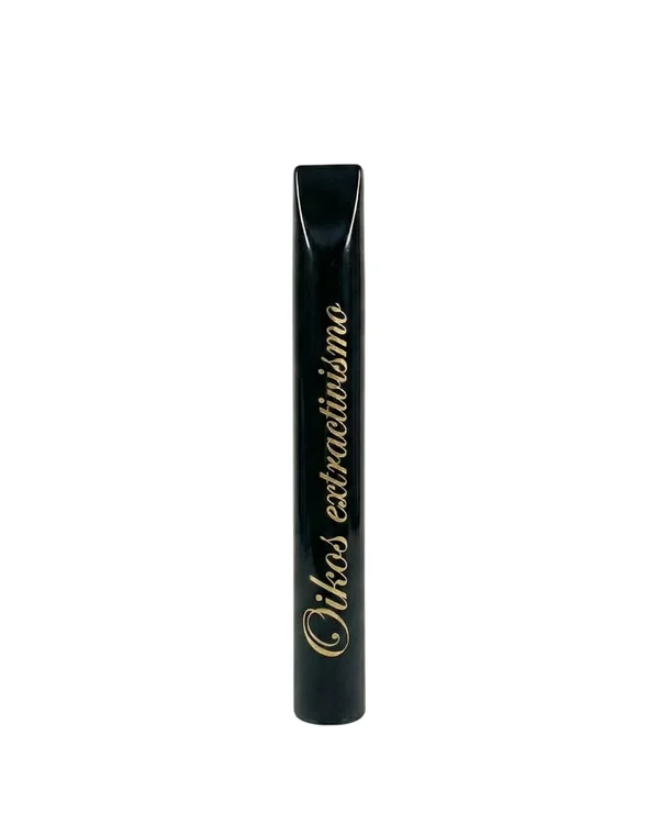 PITEIRA DE VIDRO OIKOS 7mm - BICO CHATO PRETO