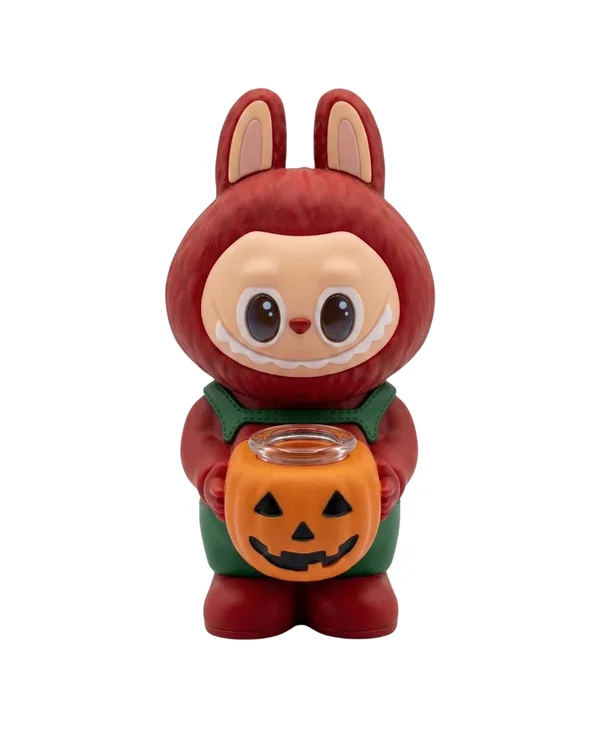 BONG DE SILICONE LABUBU VERMELHO 15CM - FORNILHO