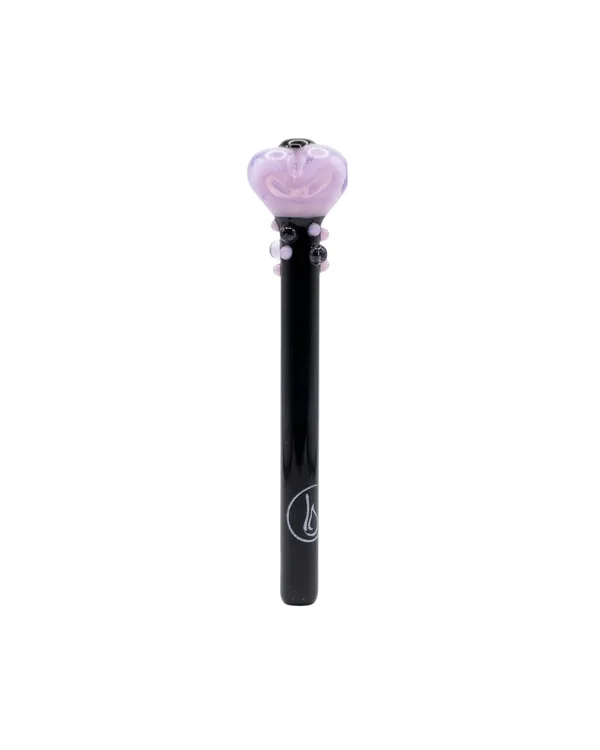 PITEIRA DE VIDRO HIPPIE BONG 6mm - CORAÇÃO ROSA
