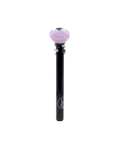 PITEIRA DE VIDRO HIPPIE BONG 6mm - CORAÇÃO ROSA