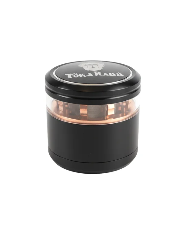 DICHAVADOR DE METAL TOKAHAUU 4 PARTES- PRETO