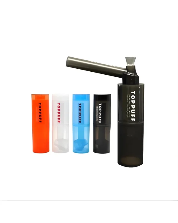 BONG DE PLASTICO TOP PUFF TRANSPARENTE - 12MM