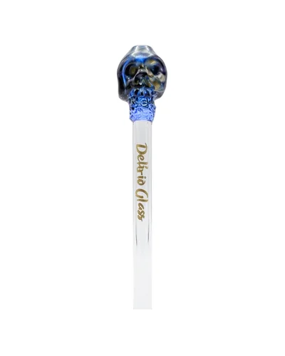 PITEIRA DE VIDRO DELIRIO 6mm - CAVEIRA AZUL