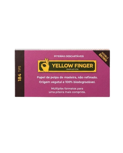 PITEIRA DE PAPEL YELLOW FINGER DOUBLE COTTON BROWN