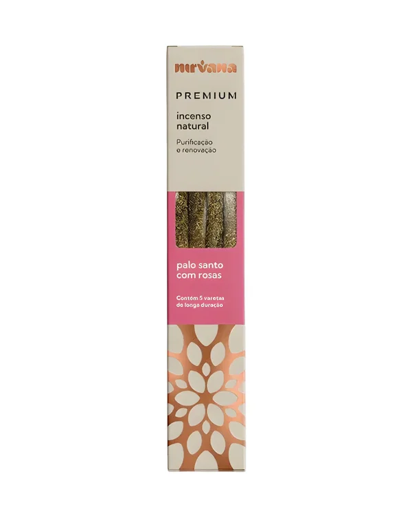 INCENSO NIRVANA PREMIUM - PALO SANTO COM ROSAS