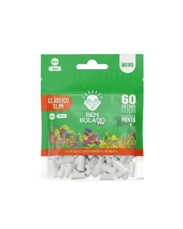 FILTRO SLIM MENTHOL CAPS - BEM BOLADO