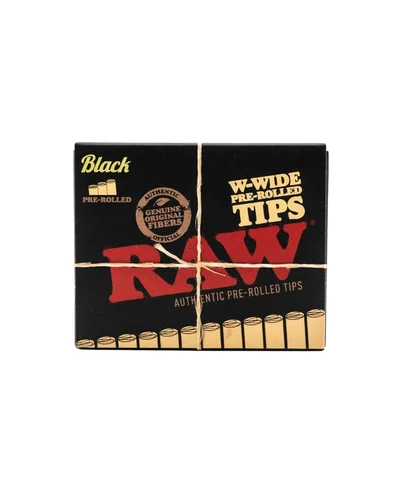 PITEIRA DE PAPEL PRE ROLLED RAW BLACK WIDE