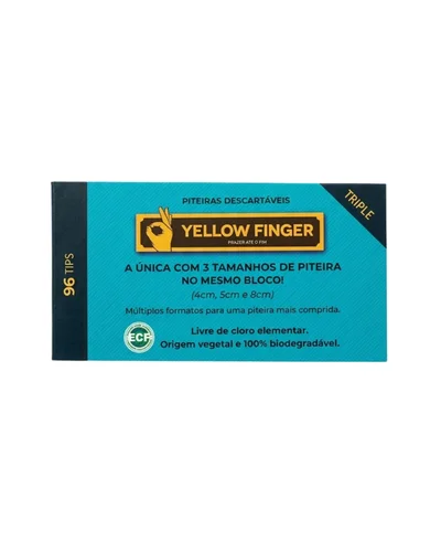 PITEIRA DE PAPEL YELLOW FINGER TRIPLE AZUL