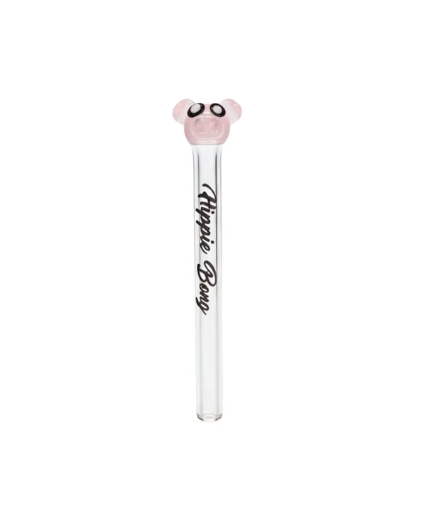 PITEIRA DE VIDRO HIPPIE BONG 6mm - PORQUINHO