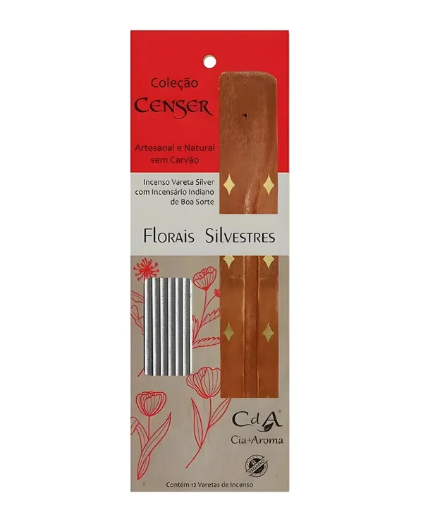 KIT VARETA+ INCENSARIO CENSER FLORAIS SILVESTRES