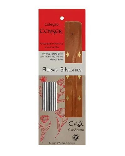 KIT VARETA+ INCENSARIO CENSER FLORAIS SILVESTRES