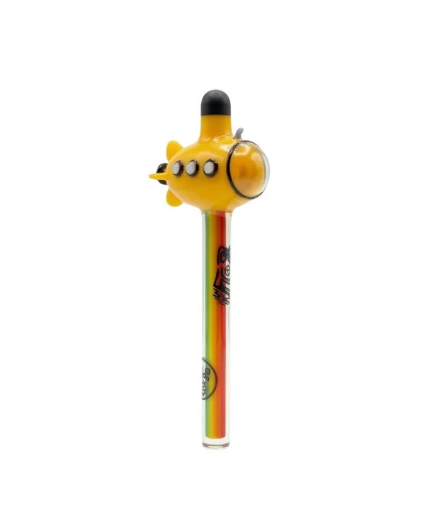 PITEIRA DE VIDRO HIPPIE BONG 6mm - SUBMARINO