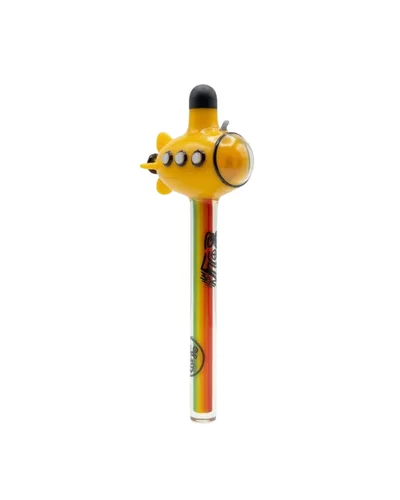 PITEIRA DE VIDRO HIPPIE BONG 6mm - SUBMARINO