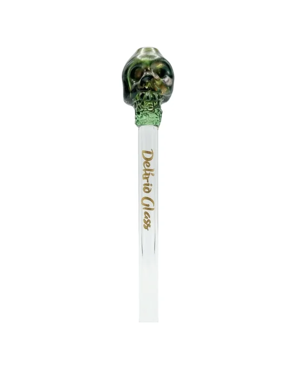 PITEIRA DE VIDRO DELIRIO 6mm - CAVEIRA VERDE