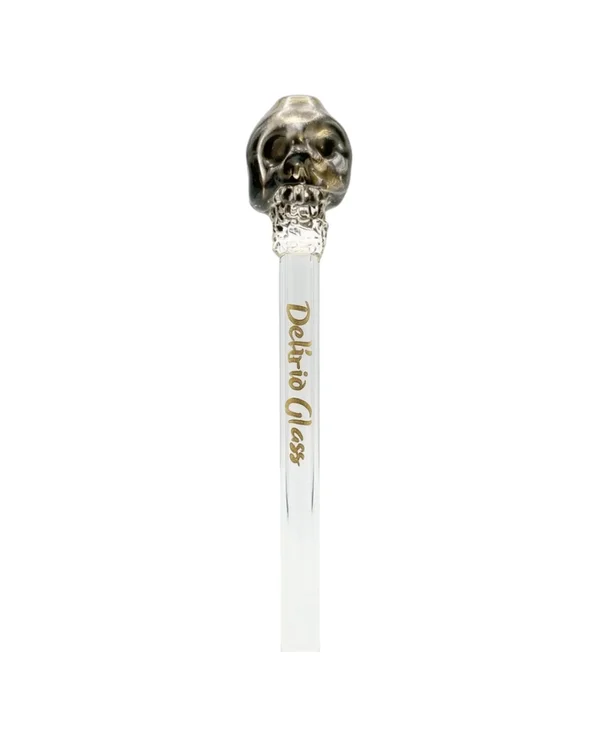 PITEIRA DE VIDRO DELIRIO 6mm - CAVEIRA CINZA