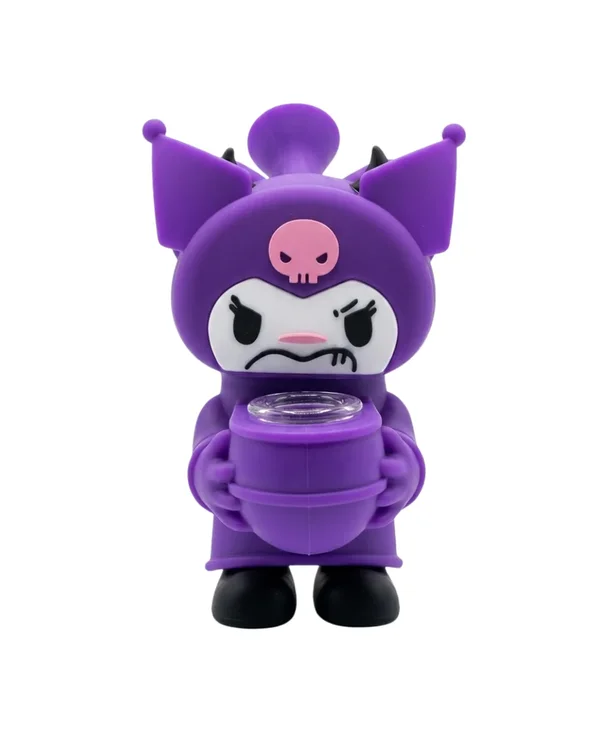 BONG DE SILICONE KUROMI ROXO 10CM - FORNILHO