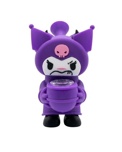 BONG DE SILICONE KUROMI ROXO 10CM - FORNILHO