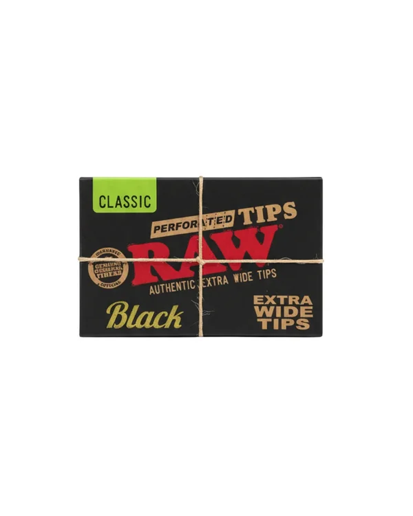 PITEIRA DE PAPEL RAW BLACK PERFORATED EXTRA WIDE