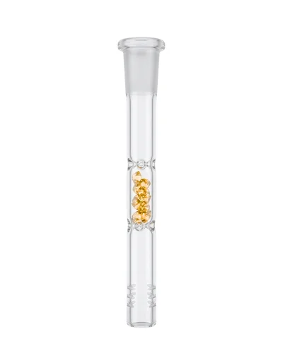 DOWNSTEM DE VIDRO CRISTAL AMARELO 18mm PARA 14mm - 15cm