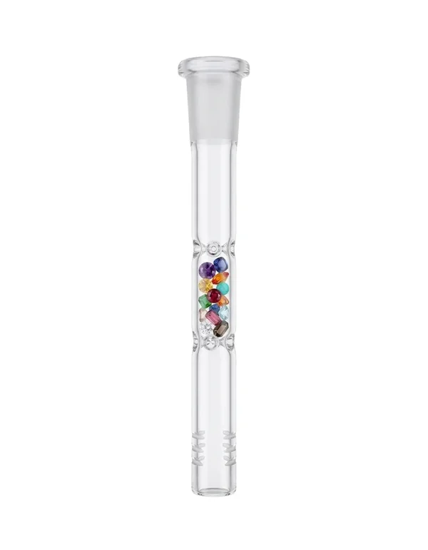 DOWNSTEM DE VIDRO CRISTAL COLORIDO 18mm PARA 14mm - 15cm