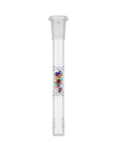 DOWNSTEM DE VIDRO CRISTAL COLORIDO 18mm PARA 14mm - 15cm
