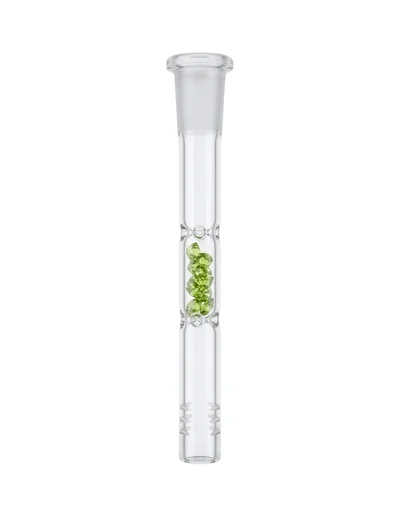 DOWNSTEM DE VIDRO CRISTAL VERDE 18mm PARA 14mm - 15cm