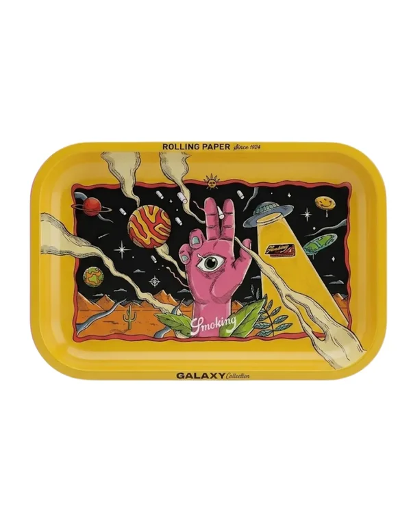 BANDEJA MEDIA SMOKING GALAXY YELLOW