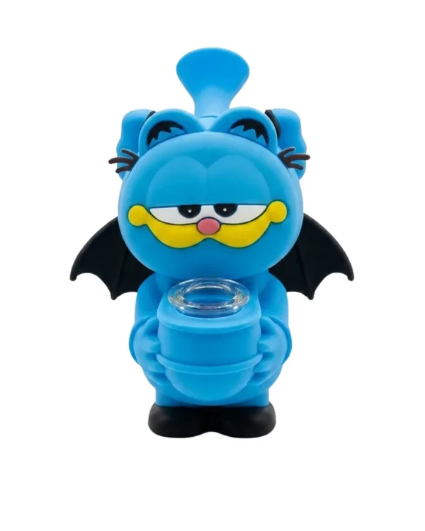 BONG DE SILICONE GARFIELD AZUL 15CM - FORNILHO