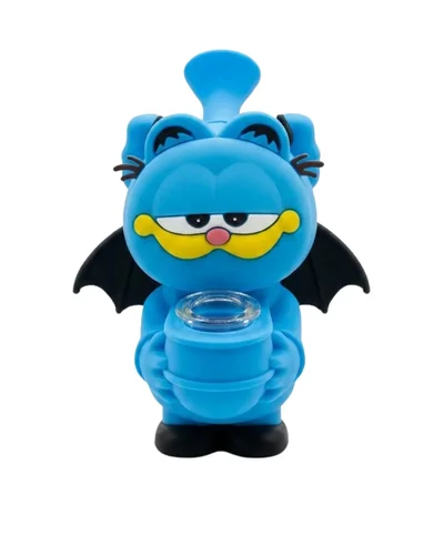 BONG DE SILICONE GARFIELD AZUL 15CM - FORNILHO