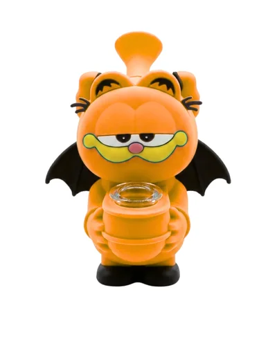 BONG DE SILICONE GARFIELD LARANJA 15CM - FORNILHO