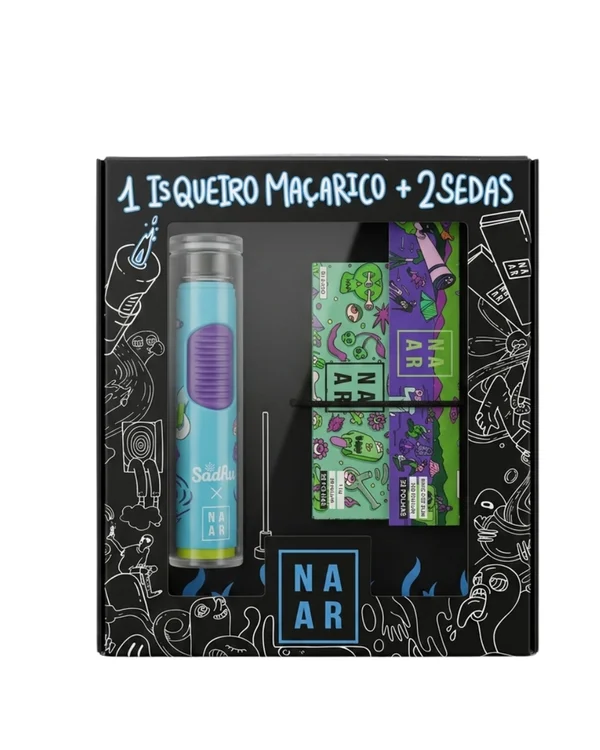 KIT NAAR (SEDA KING,SEDA 1.1/4) + ISQUEIRO NAAR M2