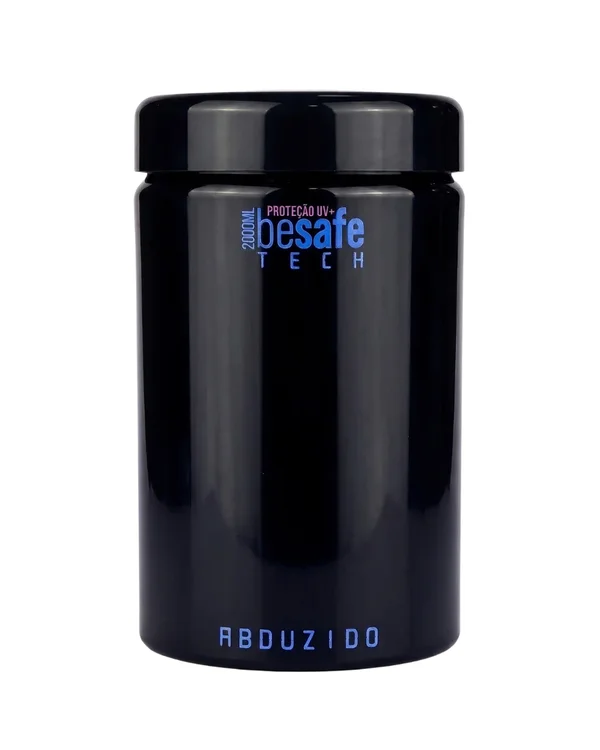 POTE DE VIDRO HERMETICO ABDUZIDO BESAFE TECH UV PRETO - 2000ML
