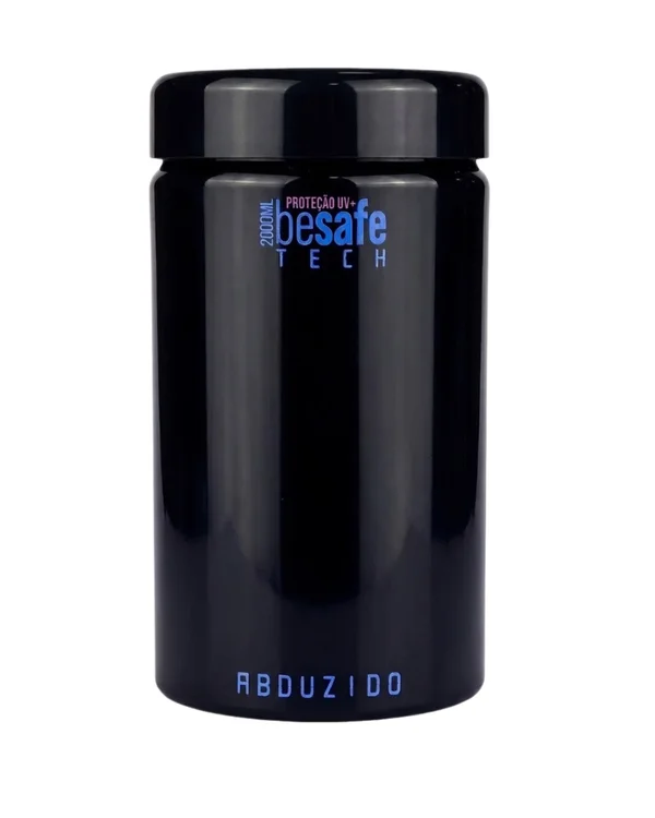 POTE DE VIDRO HERMETICO ABDUZIDO BESAFE TECH UV PRETO - 1000ML